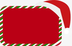 圣诞帽边框红色圣诞帽边框元素高清图片