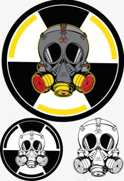 化学物质防毒面具插画高清图片
