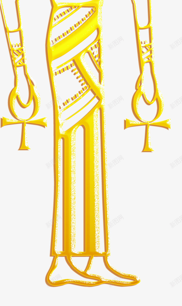 埃及人物png免抠素材_新图网 https://ixintu.com 人物 埃及侍卫 矢量装饰 装饰 装饰画 金色人物