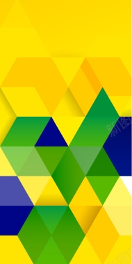 黄色三角形矢量图背景