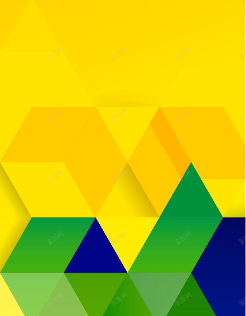 黄色三角形矢量图ai设计背景_新图网 https://ixintu.com 三角形 几何 图形 扁平 渐变 绿色 黄色 矢量图