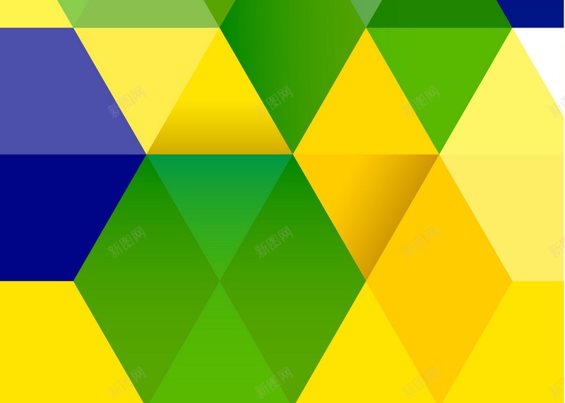 黄色三角形矢量图ai设计背景_新图网 https://ixintu.com 三角形 几何 图形 扁平 渐变 绿色 黄色 矢量图