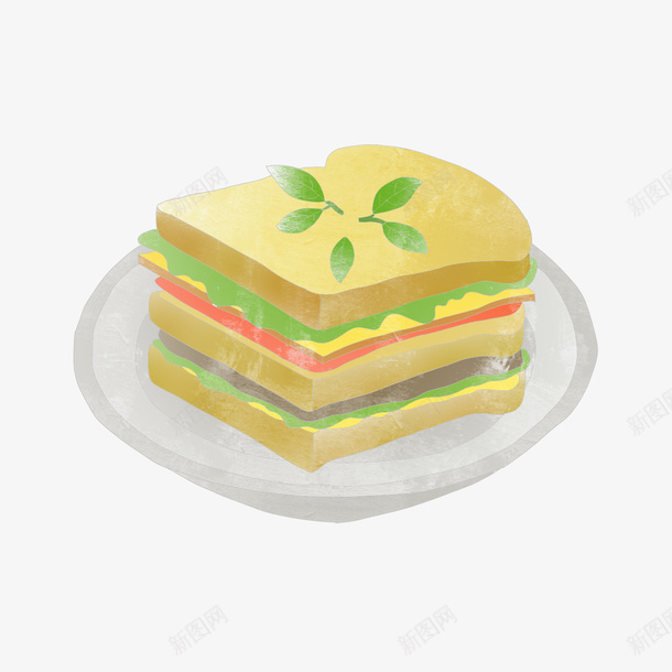 美味三明治面包元素png免抠素材_新图网 https://ixintu.com 三明治 水果 美食 面包