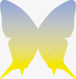 灰黄色蝴蝶素材