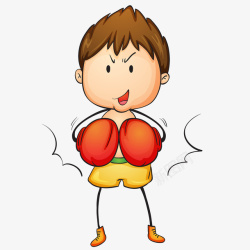 拳击选手免扣PNG图考通打拳击的男孩图高清图片