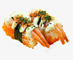 虾肉的散寿司美食素材