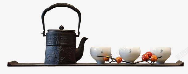 中国风茶壶png免抠素材_新图网 https://ixintu.com PNG图形 PNG装饰 果子 茶壶 茶杯 装饰