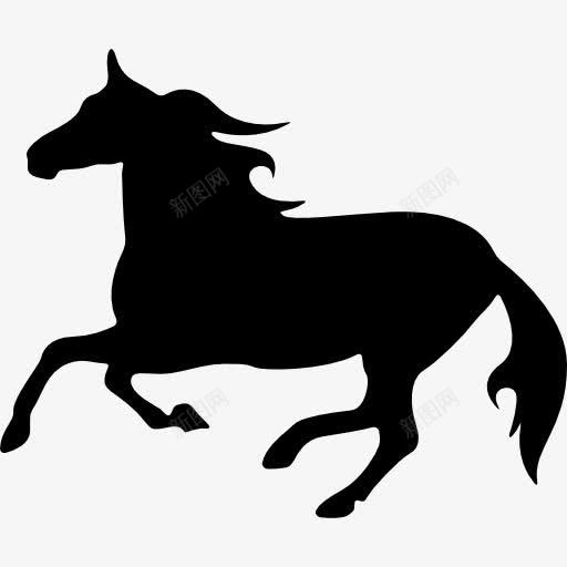 马的轮廓图标png_新图网 https://ixintu.com 动物 动物的轮廓 跑 马 黑色剪影