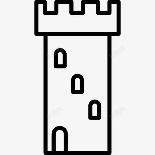 城堡图标png_新图网 https://ixintu.com 中世纪 塔 幻想 楼 防御堡垒
