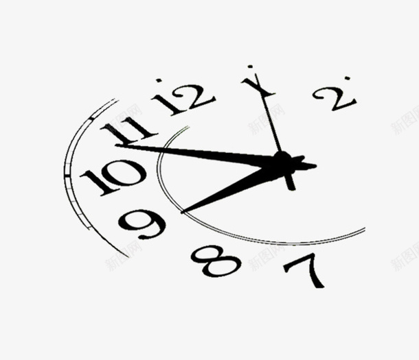 黑白时钟装饰图案图标png_新图网 https://ixintu.com 时钟图案 装饰图案 黑白 黑白时钟