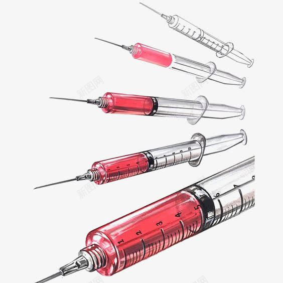 针管png免抠素材_新图网 https://ixintu.com 医疗 卡通 手绘 手绘疫苗打针插画 打针 疫苗打针 红色针管 针头