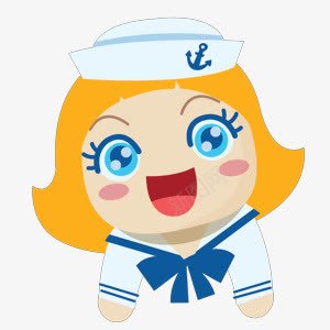 女孩png免抠素材_新图网 https://ixintu.com 女孩 人物 头像 海员 卡通 可爱 卡哇伊