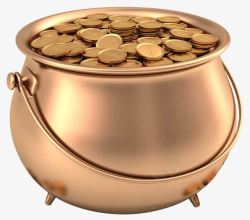 金币财富捞金创意一桶金素材