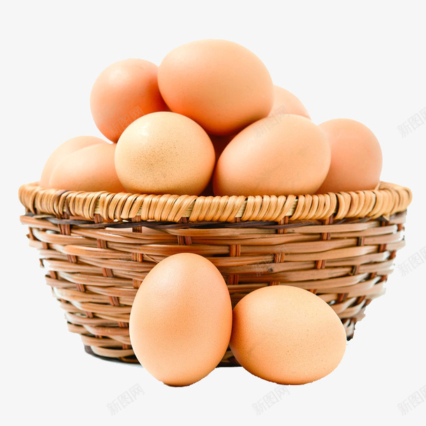 篮子装鸡蛋png免抠素材_新图网 https://ixintu.com 产品实物 篮子里的鸡蛋 素材 鸡蛋