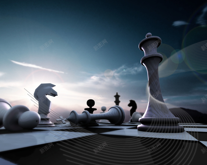 国际象棋宣传psd_新图网 https://ixintu.com 国际象棋 天空 摄影 激情 蓝色 象棋 运动 风景