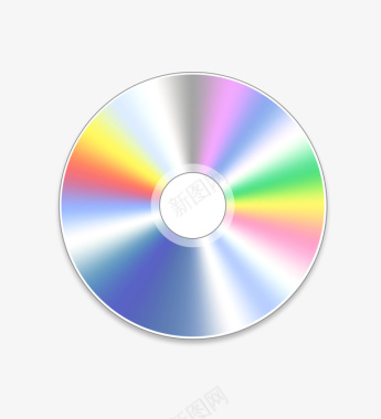 拟物彩色光碟图标图标
