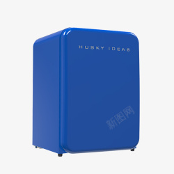 冰箱广告素材蓝色迷你冰箱高清图片
