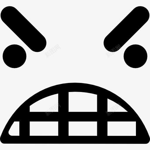 愤怒表情的方脸图标png_新图网 https://ixintu.com 广场 愤怒 接口 方 生气 脸 表情 表情的面孔 表情符号