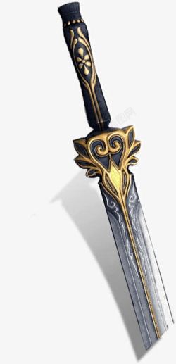 金色花纹剑柄素材