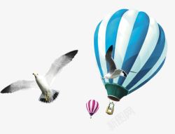 气球热气球氢气球海鸥素材
