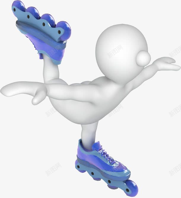 小白人玩直排轮png免抠素材_新图网 https://ixintu.com png图片 小白人 玩 直排轮 蓝色 轮滑鞋 运动 锻炼