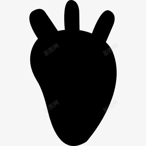 心脏轮廓图标png_新图网 https://ixintu.com 人体的身体部位 人的剪影 形状 心 部分 黑色