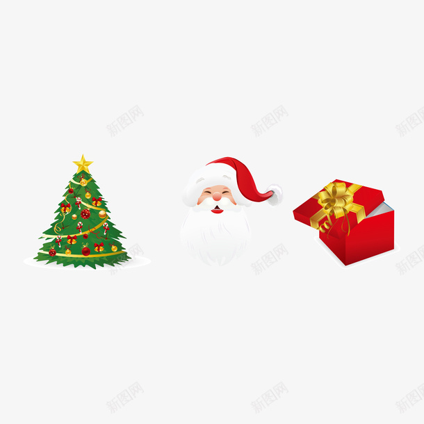 圣诞节元素矢量图ai免抠素材_新图网 https://ixintu.com 3个矢量圣诞节元素 可爱圣诞节元素 矢量圣诞节树 矢量圣诞节礼物盒元素 矢量图