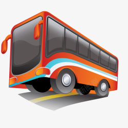 长途汽车红色的巴士客车矢量图高清图片