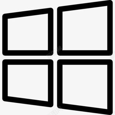 Windows徽标社会概述图标图标