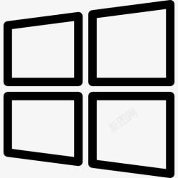 Windows徽标Windows徽标社会概述图标高清图片