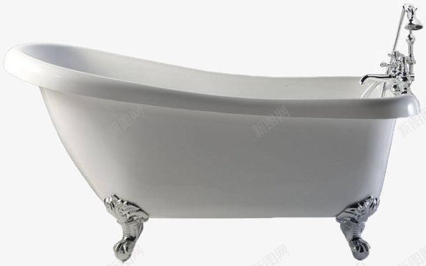 浴缸png免抠素材_新图网 https://ixintu.com 洗澡 浴室用具 浴缸免费下载 白色浴具