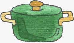 绿色的砂锅素材