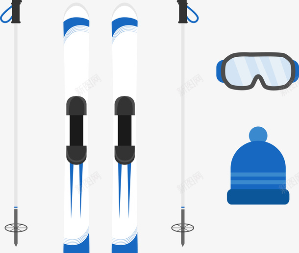 蓝色系卡通滑雪设备矢量图ai免抠素材_新图网 https://ixintu.com 卡通滑雪设备 卡通滑雪设备矢量 矢量蓝色系卡通滑雪设备 蓝色系卡通滑雪设备 矢量图