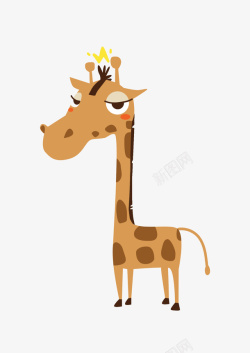平面长颈鹿素材卡通长颈鹿图案高清图片