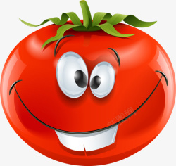 微笑的番茄素材