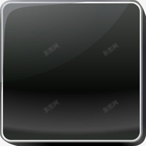 黑色的方形按钮图标png_新图网 https://ixintu.com 按钮