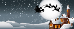 圣诞夜雪橇圣诞背景矢量图高清图片