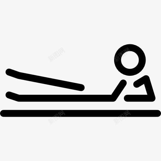 侧踢的姿势躺在地板上图标png_新图网 https://ixintu.com 健身 坚持的人 普拉提 瑜伽 运动