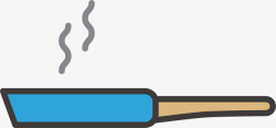 扁平化平底锅烙饼扁平化可爱卡通平底锅图标矢量图高清图片