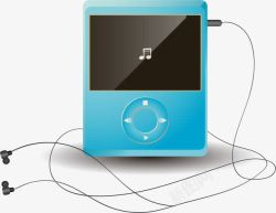 蓝色音乐播放器MP3素材