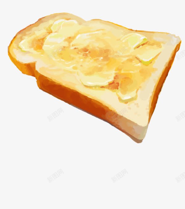 一块面包png免抠素材_新图网 https://ixintu.com 吐司 早餐 面包 食物