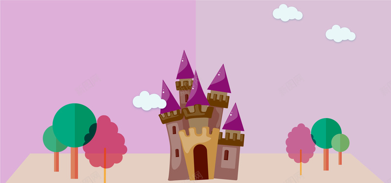 卡通城堡童话城堡矢量图ai设计背景_新图网 https://ixintu.com 卡通 卡通儿童 卡通城堡 卡通房子 卡通童话 城堡 童话城堡 童话房子 矢量图