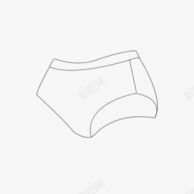 堆叠的内裤内裤标志线条图标图标
