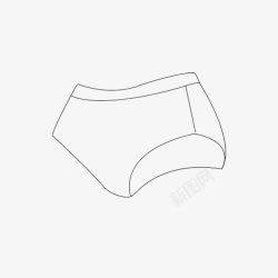 女子塑身裤内裤标志线条图标高清图片