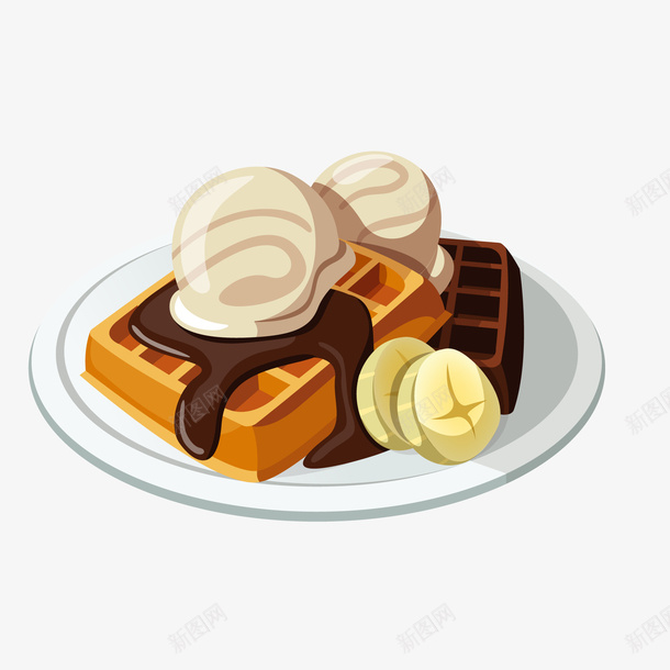 卡通下午茶食物矢量图ai免抠素材_新图网 https://ixintu.com waffle 下午茶 华夫饼 卡通 矢量图 美食 食物设计 餐厅