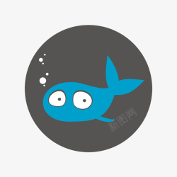 黑色鲨鱼蓝色的小鲨鱼高清图片