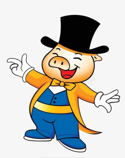 猪博士戴博士帽的猪高清图片