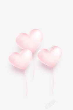 520节日情人节爱心粉气球高清图片