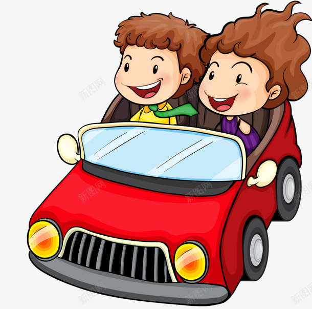 儿童汽车png免抠素材_新图网 https://ixintu.com 元素 动画 图案 汽车