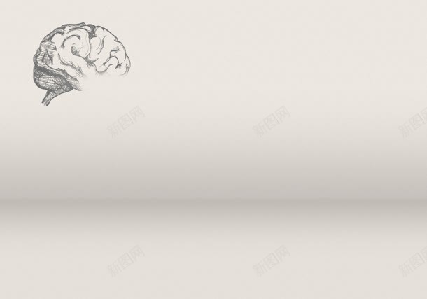 手绘人的大脑插画jpg设计背景_新图网 https://ixintu.com 大脑 插画